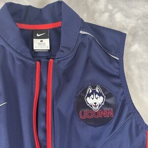 Nike Full Zip UCONN Huskies Vest Women's Navy & Red Size L